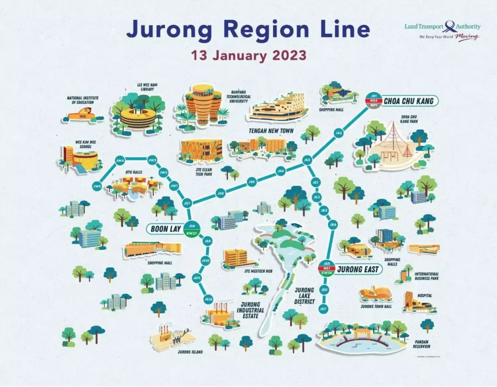 Jurong Region Line (JRL)​ Full Line Map​